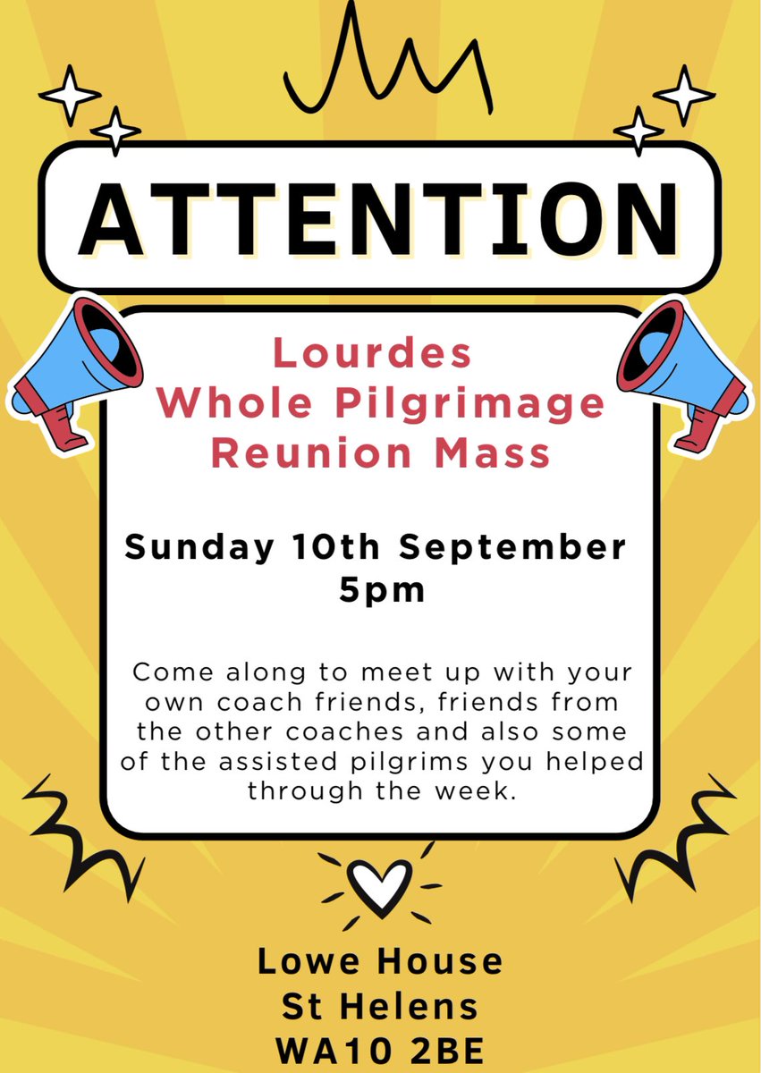 knowsleycoach2's tweet photo. Looking forward to seeing you all for our reunion Mass on Sunday 10th September, 5pm at Lowe House. https://t.co/Lb539gZevg