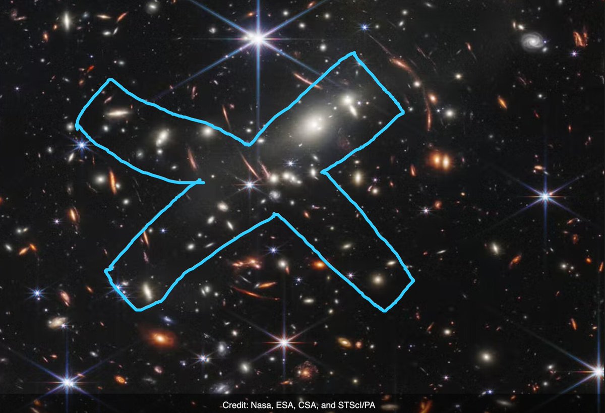 @elonmusk @elonmusk I can see an 'X' in intergalactic #JWST #jameswebbspacetelescope @X @SpaceX