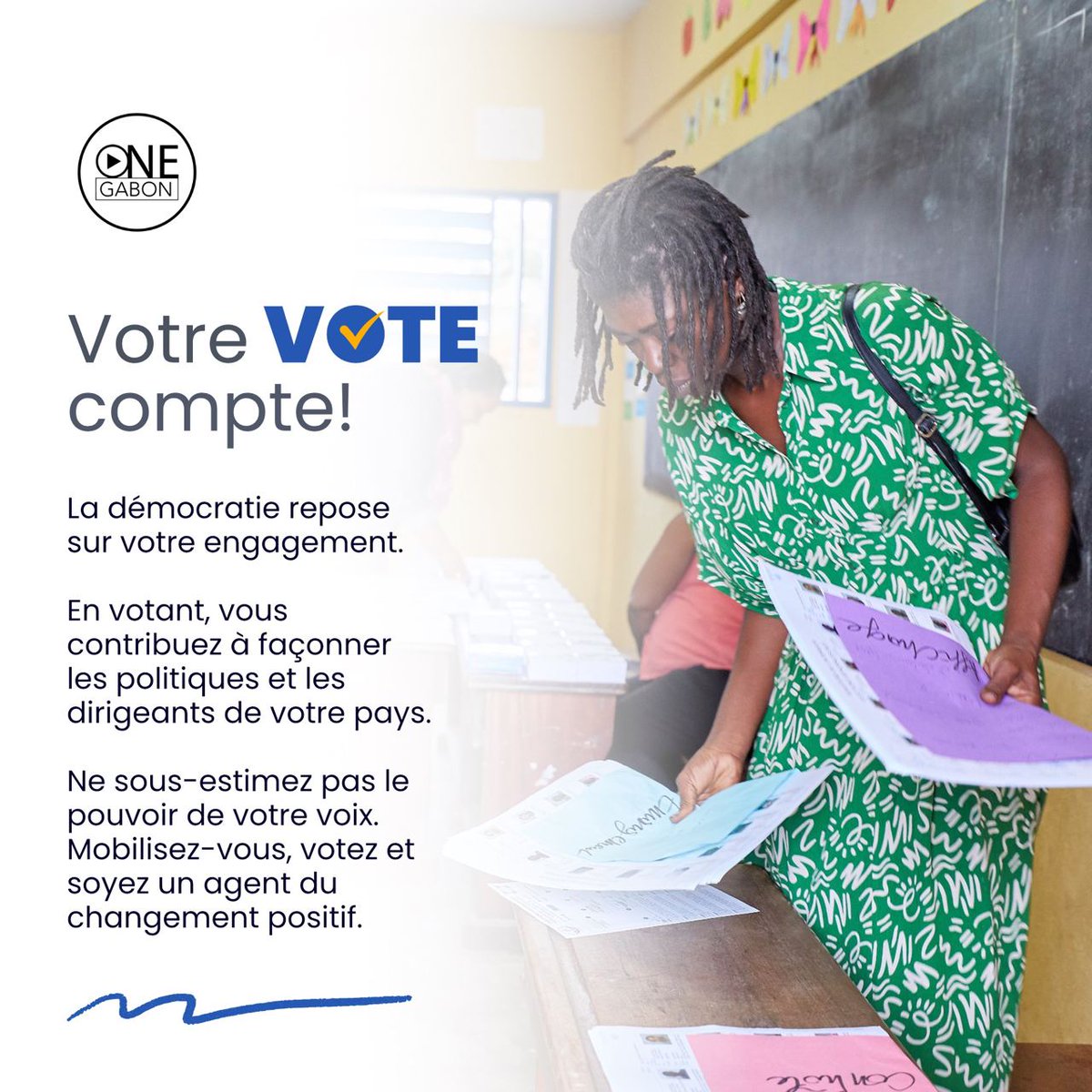 Le vote est le fondement de la démocratie. Ne laissez pas les autres décider de votre avenir. Prenez part au processus électoral et influencez le changement que vous souhaitez voir. 

Votre voix compte. 

#Elections2023 #AliPourTous #MaVoixCompte241 #Gabon