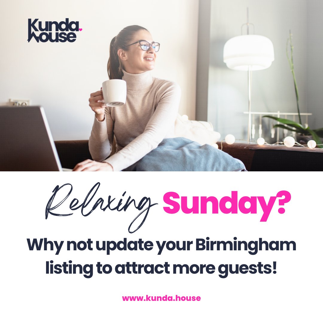 kundahouse's tweet photo. Happy Sunday! 🌞 Embrace the serenity of this relaxing day and seize the opportunity to elevate your Airbnb game in Birmingham! 🏠💫 #ExploreBirmingham #HappyHosting #VacationRentalMarketing #AirbnbExperience #HostResponsibilities #HappySundayEveryone https://t.co/hJEX3sWDLf