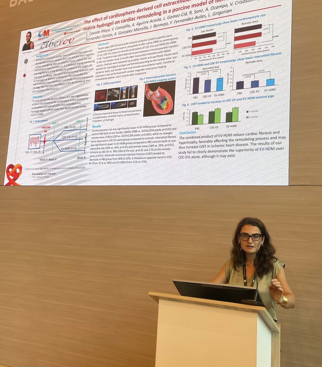 Our study failed to clearly demonstrate the superiority of embedding #EVs in cardiac matrix hydrogel (EV-HDM) vs. #EVs alone in cardioprotection. 
The efficacy of EVs w/w-out HDM was confirmed. 
#negativeresultsarealsoresults #ESCCongress #BasicScience #SomosElMarañon @RiSanz2020