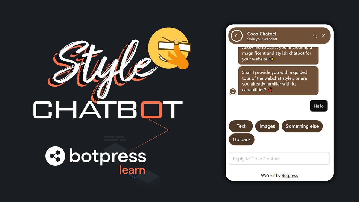 DeeMindz's tweet image. unveil the well-guarded secrets of achieving the perfect blend of colors, icons, and sizes to give your BotPress chatbot a unique and stunning personality in your brand&apos;s tone.
#botpress #chatbot #botpressstyler #AI #chatgpt #Automation #aichatbot
youtu.be/NdZJ5GGNK4s