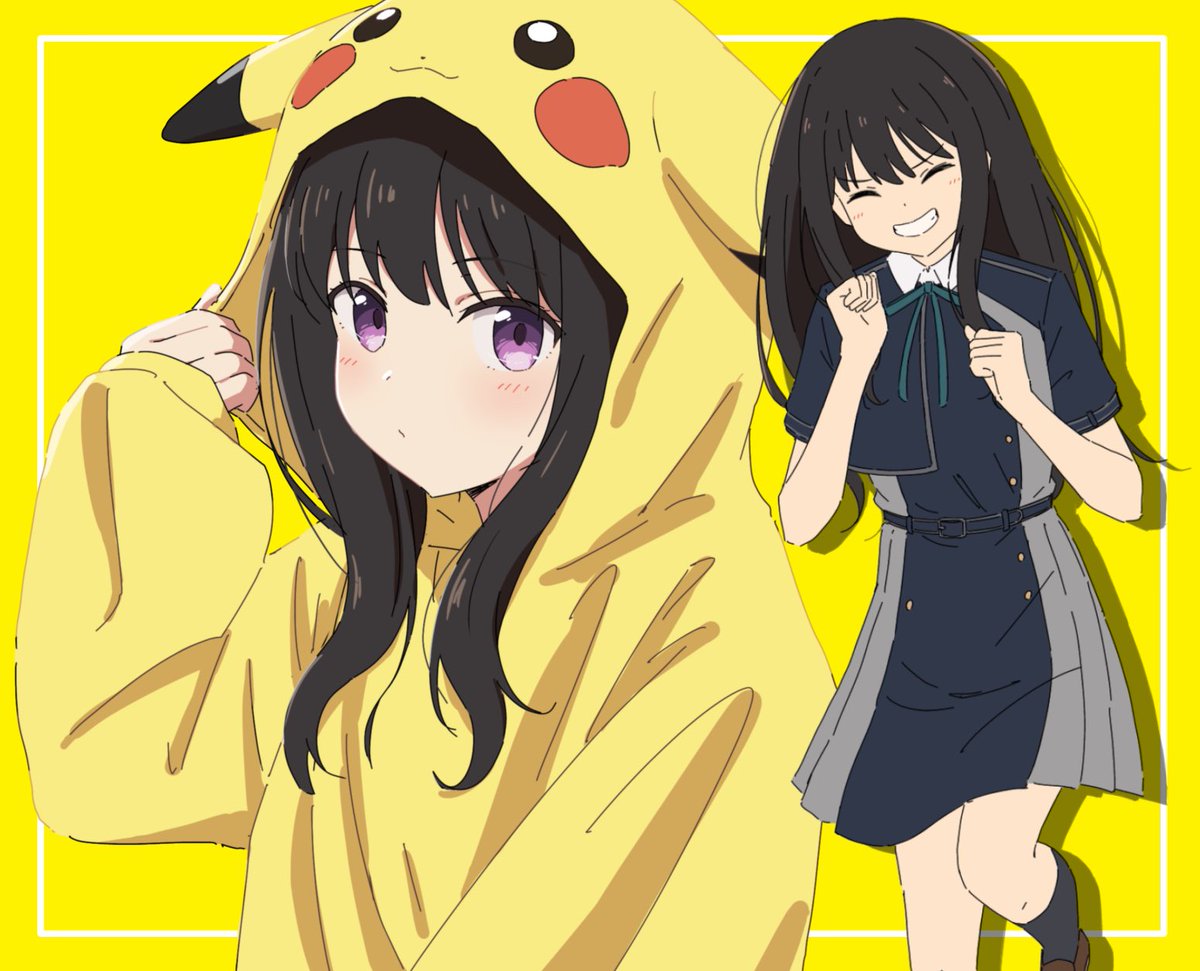 井ノ上たきな 「井ノ上たきな #リコリコ #リコリス・リコイル」|あまとうのイラスト