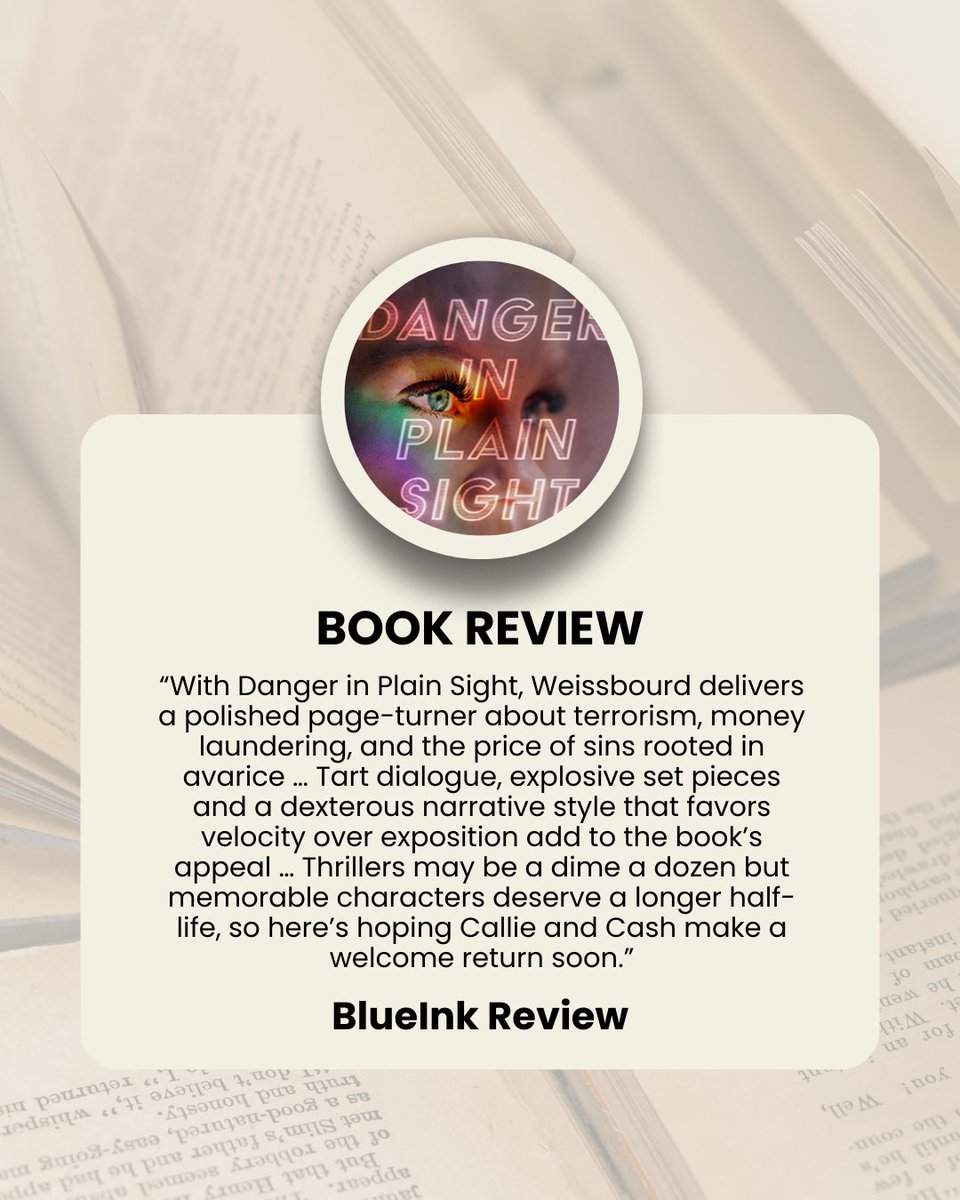 Weissbourd's tweet photo. Did you like DANGER IN PLAIN SIGHT and ROUGH JUSTICE? If so, you'll especially enjoy the third book, OUT OF THE PAST, due out early in 2024!

Callie James and Cash Logan must confront ferocious adversaries appearing mysteriously out of the past.

Stay tuned for more info! https://t.co/mmTDKGl0uh