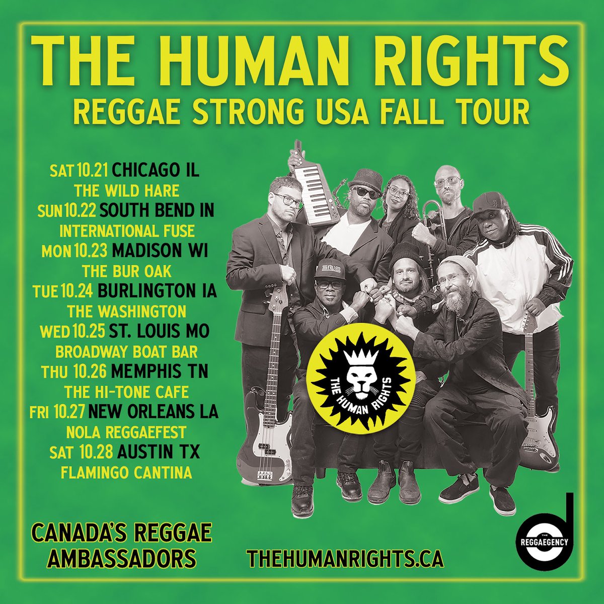torontoreggae's tweet photo. The Human Rights Reggae Strong USA Fall Tour @The_HumanRights #chicago #stlouis #memphis #neworleans #austin #reggae #jamaicanmusic #reggaestrong https://t.co/OYelb8kEgP