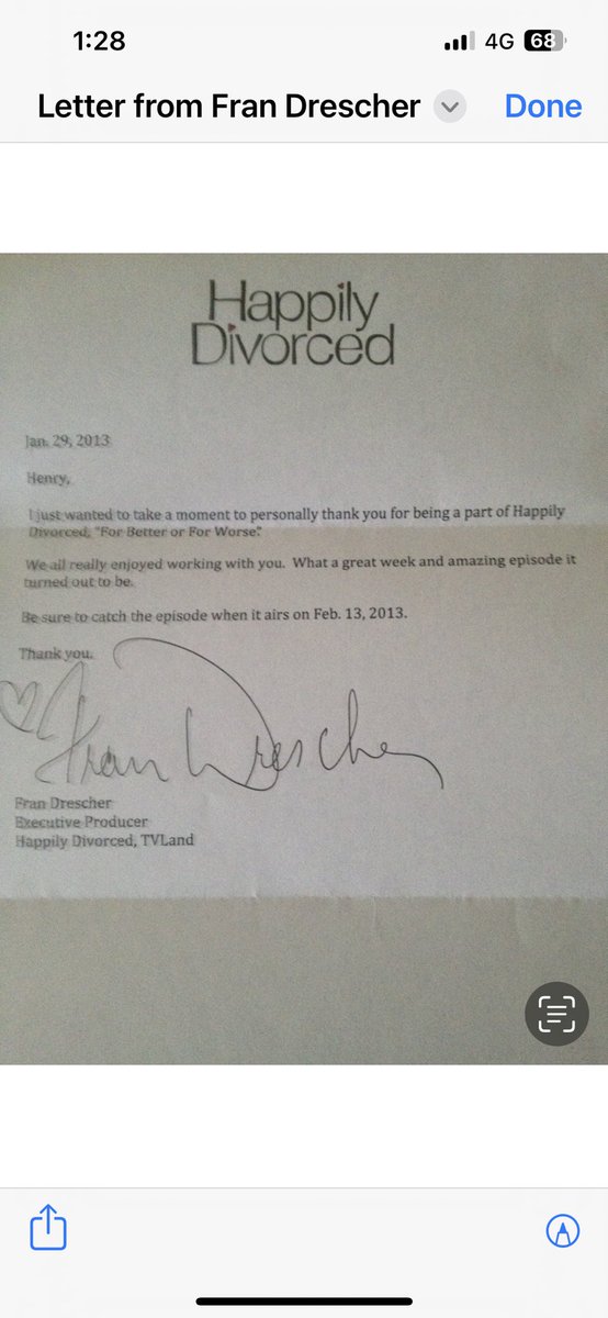 We are so lucky to have the incredible <a href="/frandrescher/">Fran Drescher</a> leading <a href="/sagaftra/">SAG-AFTRA</a> Fran is a fearless leader as she’s always been. I was lucky to work with her and <a href="/Joancollinsdbe/">Joan Collins</a> a few years back and she sent this personal note in the mail. I mean what a legend! Thk uFran! #SagAftraStrike