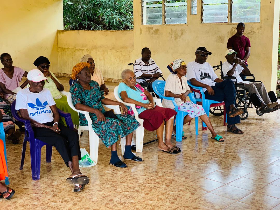 kar_melrose's tweet photo. In continuation of upholding the radical inclusion phenomenon of President Bio, I  today visited the King George's Home at the Grafton Community which a housing a total of 32 aged people including 20 female and 12 male. https://t.co/hRj3K36i5E