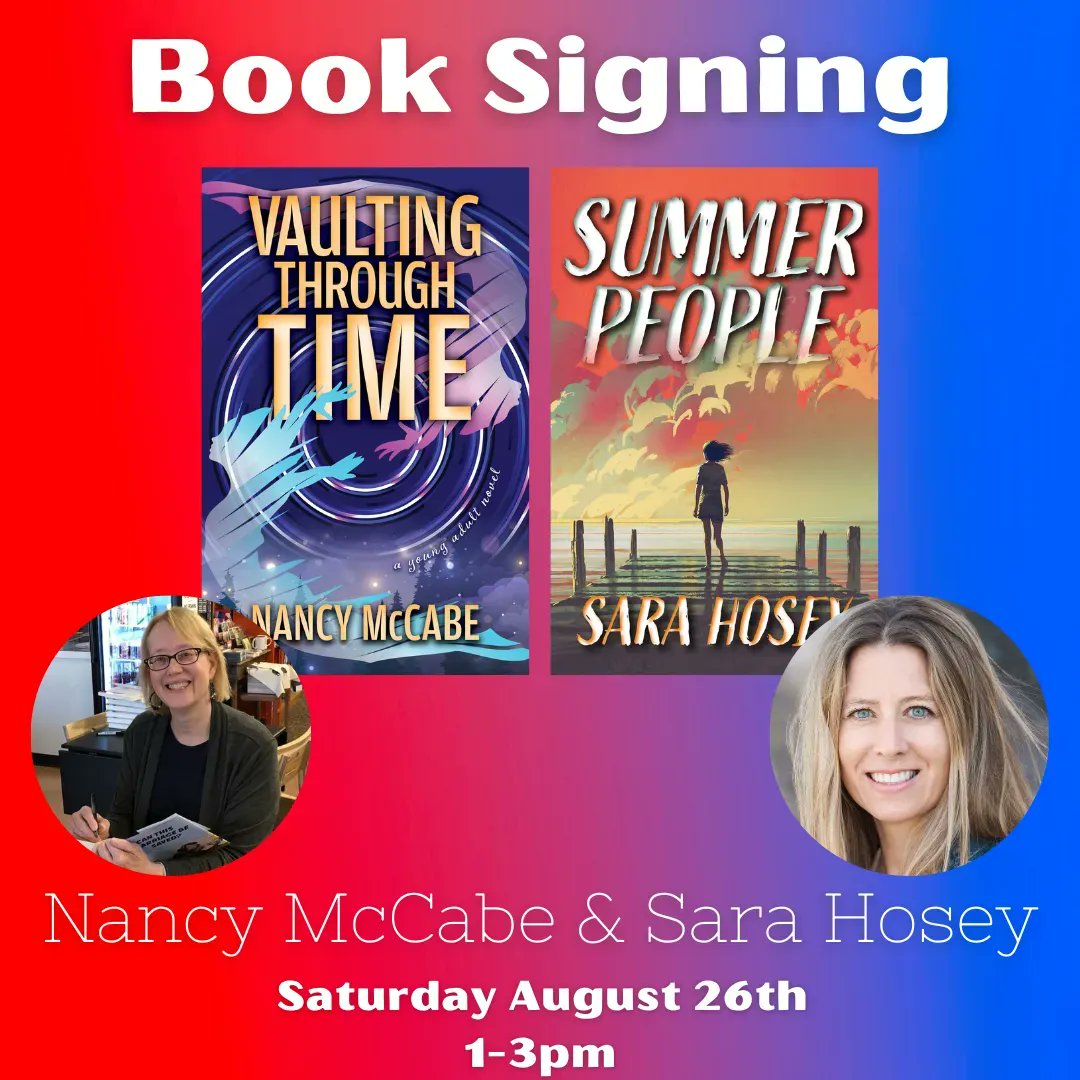 CamCatBooks's tweet photo. Heads up, readers, we've got a book signing this afternoon! Pop into the Good Neighbor Bookstore in Lakewood, NY to meet authors Nancy McCabe and Sara Hosey and get your copies of #VaultingThroughTime and #SummerPeople signed! Details in the link below.
https://t.co/AS2oJn94V3 https://t.co/TZxlIgjAc9