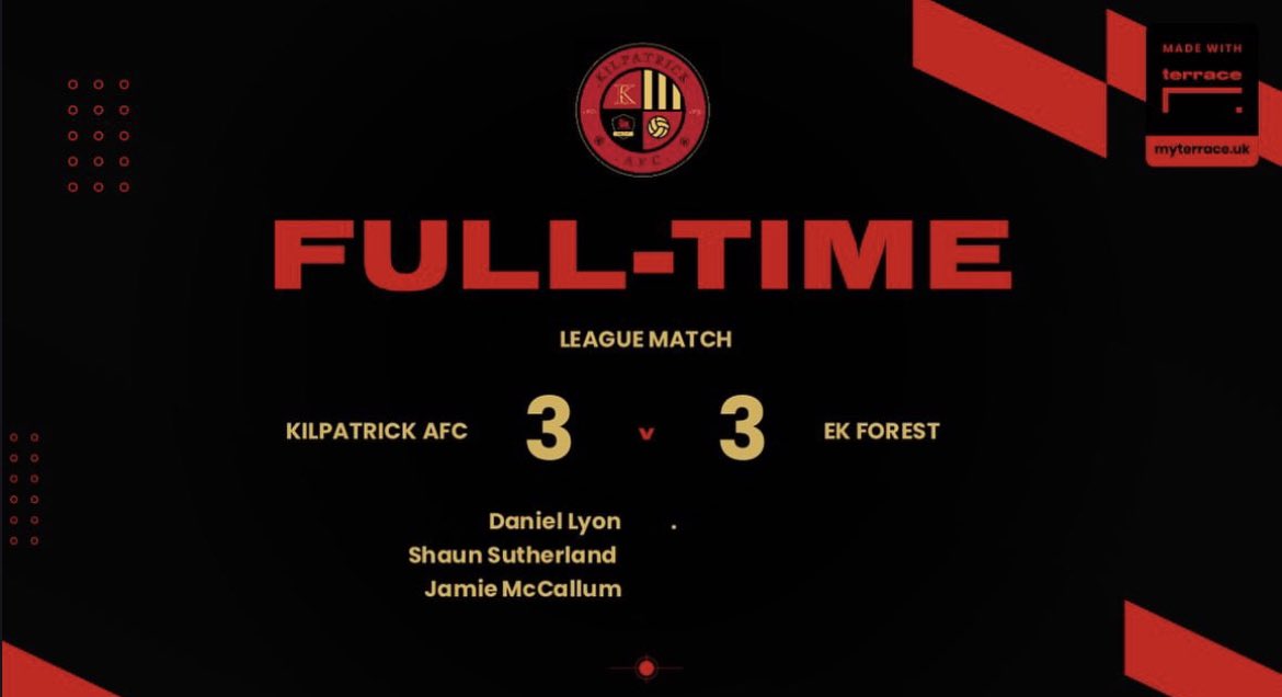 This was our result in our first league game, not even close to what we wanted and how we could play. On to tomorrow against a very tough side in @gartcairn
