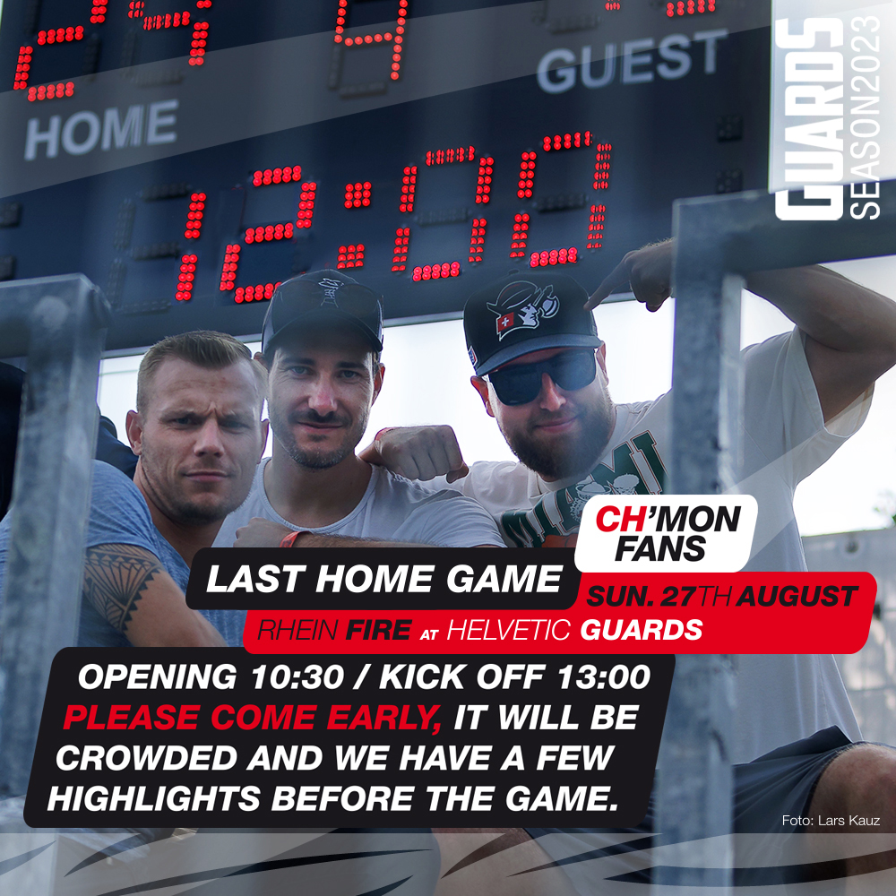 Get there early, so you don't miss anything.

#RHFatHVG #upforthechallenge #helveticguards #europeanleagueoffootball