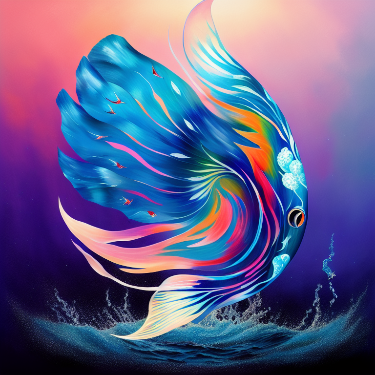 spiritform's tweet image. #textFX unexpect : an artist who is a fish that paints with its tail

#stablediffusion txt2img + img2img + custom embedding

#aiart #synthography #aiartcommunity