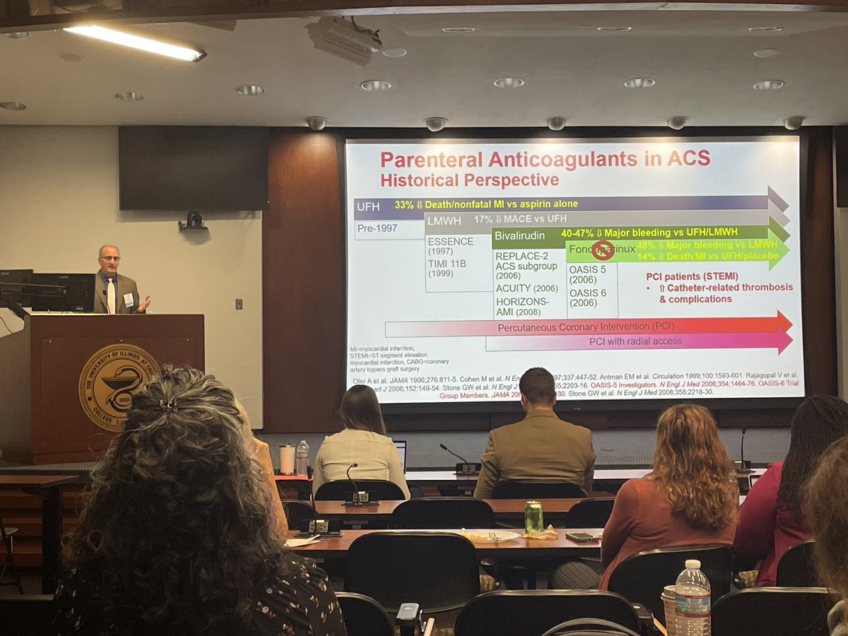 UIC Retzky College of Pharmacy (@uicpharm) on Twitter photo Our own Dr. Robert Didomenico (<a href="/robdeedo/">Rob DiDomenico</a>) starts our next talk โThe Goldilocks Principle: Optimal Antithrombotic Strategies in the Cardiac ICUโ.
"Cardiologists and clots do not mix."
#C42023 Our own Dr. Robert Didomenico (<a href="/robdeedo/">Rob DiDomenico</a>) starts our next talk โThe Goldilocks Principle: Optimal Antithrombotic Strategies in the Cardiac ICUโ.
"Cardiologists and clots do not mix."
#C42023