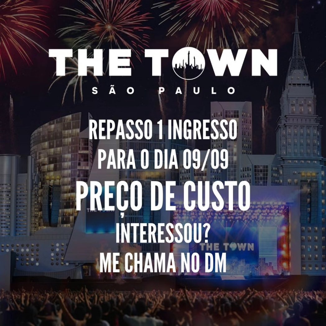 eduardoh's tweet photo. Por motivos de agenda não será possível ir a São Paulo no melhor dia do The Town. 😩
Repasso 1 ingresso a preço de custo! 🤑
Manda DM que fazemos negócio 🫱🏻‍🫲🏼 e vc curte esse dia épico na cidade da música!

#thetown #foofighters #yeahyeahyeahs #garbage #pitty #stanleyjordan https://t.co/oQnKIokkr9