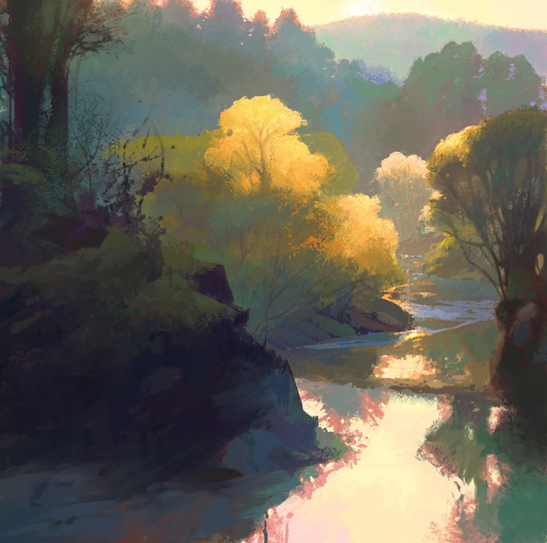 NathanFowkesArt's tweet photo. Northern California river valley.

#Photoshop #digitalpainting https://t.co/fSV5XYK9kl