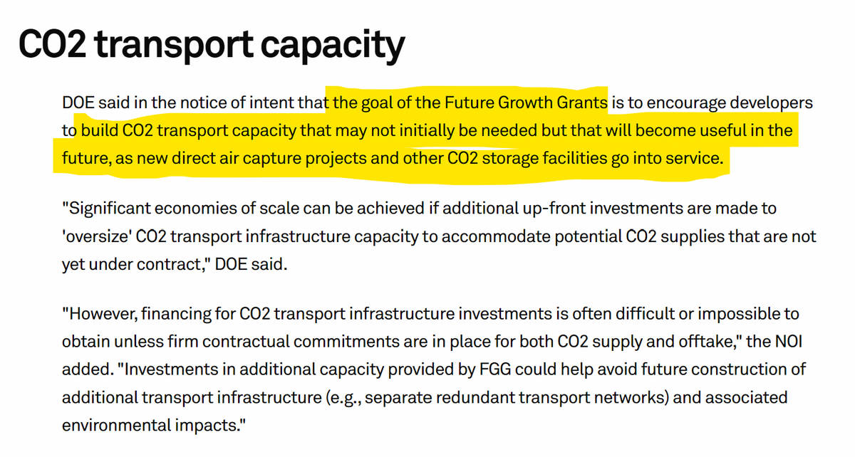 KeithDPatch's tweet photo. DOE FECM plans $500MM in grants to build new CO2 transport infrastructure. @ENERGY's goal is to over-design #CO2 transport capacity to enable future needs by #CCUS & direct air capture #DAC projects.
#CCU #CCS #CDR #carbon #carbondioxide #carboncapture #UseCO2 #CO2U https://t.co/sPS0pqUznT