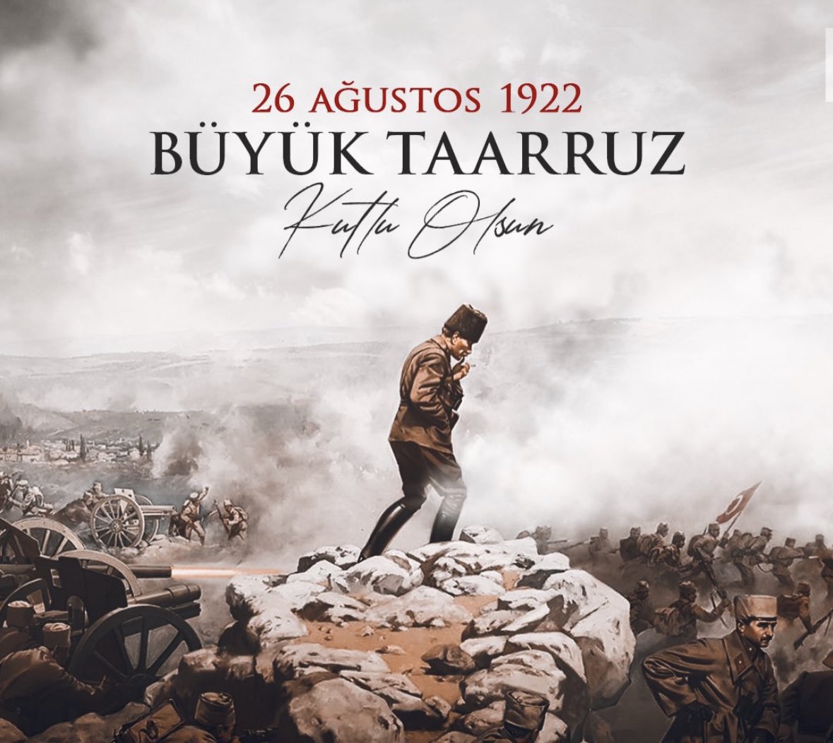 Büyük Taaruz’un 101. yıldönümünde Türkiye Cumhuriyeti’nin kurucusu Gazi Mustafa Kemal Atatürk başta olmak üzere tüm şehitlerimizi saygı ve rahmetle anıyorum.🇹🇷 #26Ağustos1922 #BüyükTaaruz