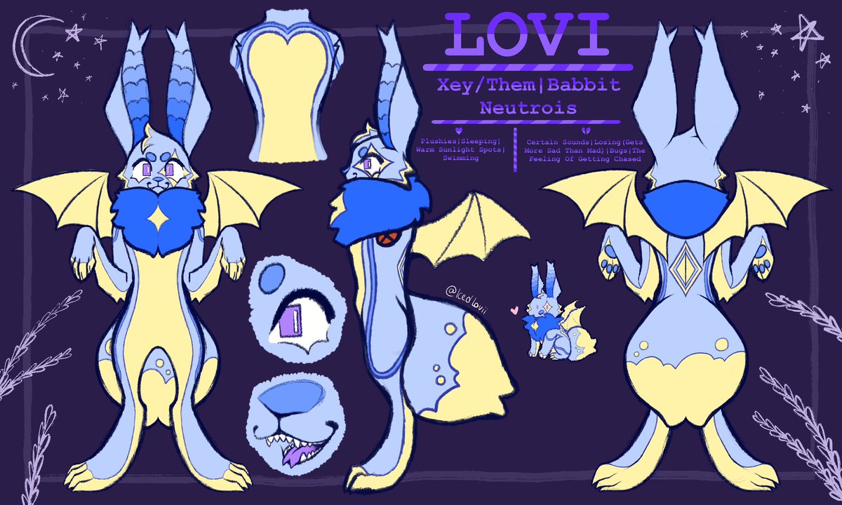 IcedLovii's tweet photo. @plushparade my main fursona is a babbit! a bat and a rabbit!! https://t.co/LAWbeJPs4v