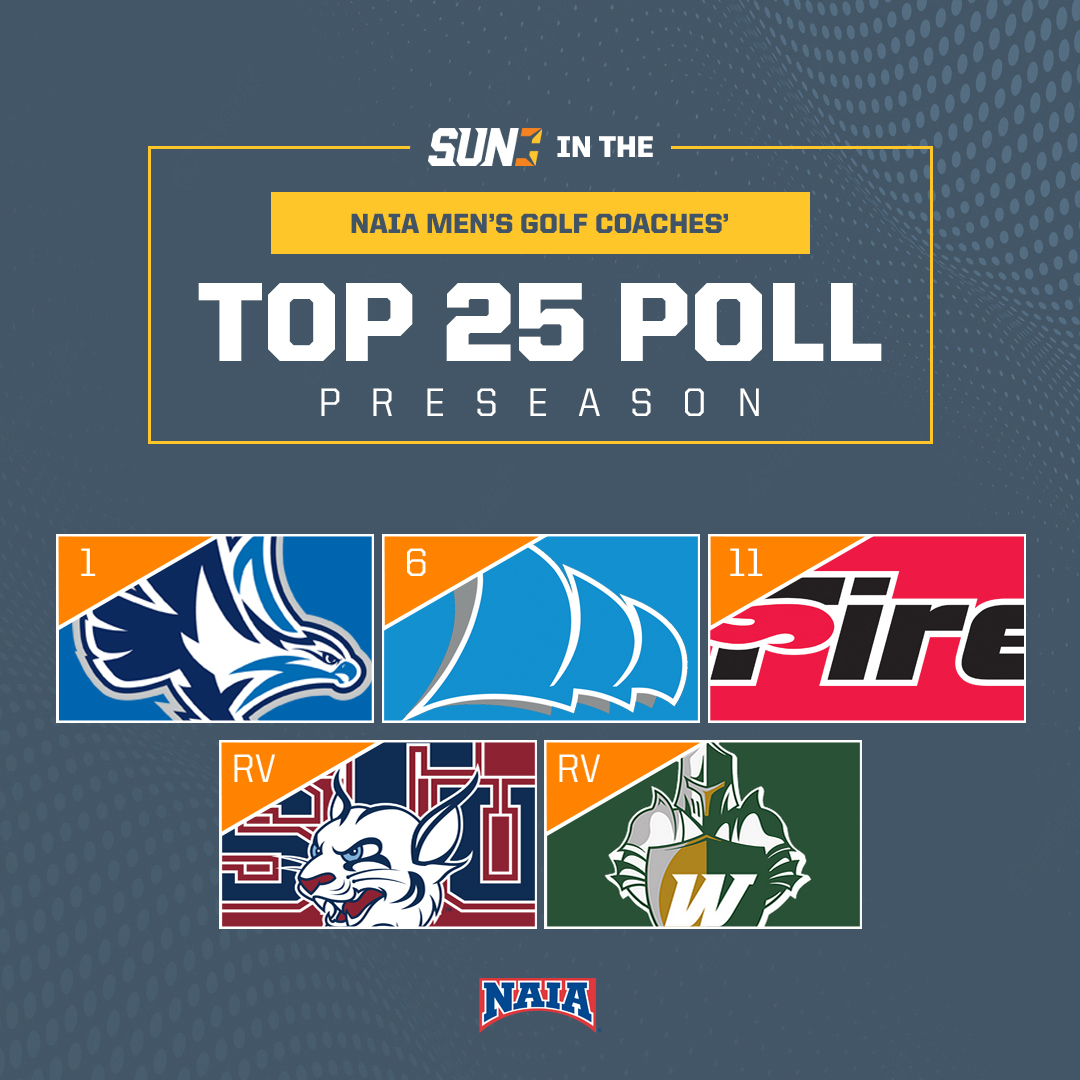 Our #SUNMGOLF teams in the @NAIA Preseason Coaches' Poll! ⛳️👏

@KUSeahawks all the way at the top at No.1️⃣!

#NAIAMGolf