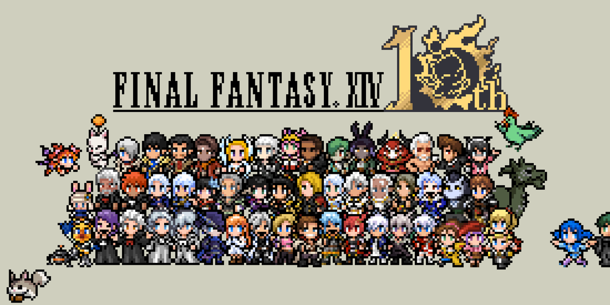 zangekiss's tweet photo. Happy 10th anniversary!!
#FF14 #ドット絵 https://t.co/n7BhYasHnZ