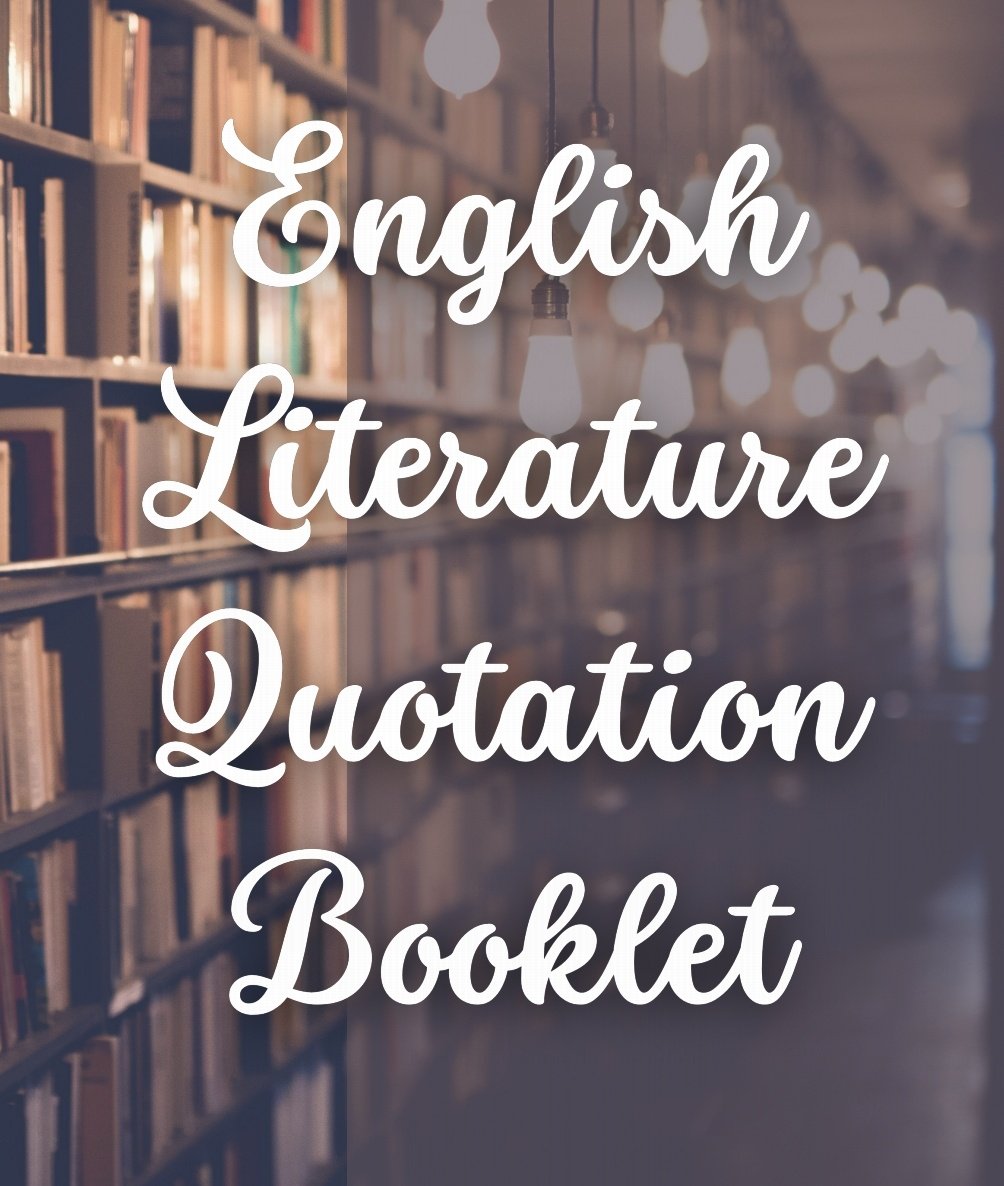 AQA English Literature Quotation Booklet: AIC, P&amp;C, Macbeth and ACC.

I've created this as a springboard for my Y11s. It'll act as their 'go to' doc for quotations. It's not exhaustive and they can add their own choices as they go.

If it's helpful: dropbox.com/scl/fi/rkmn9ee…