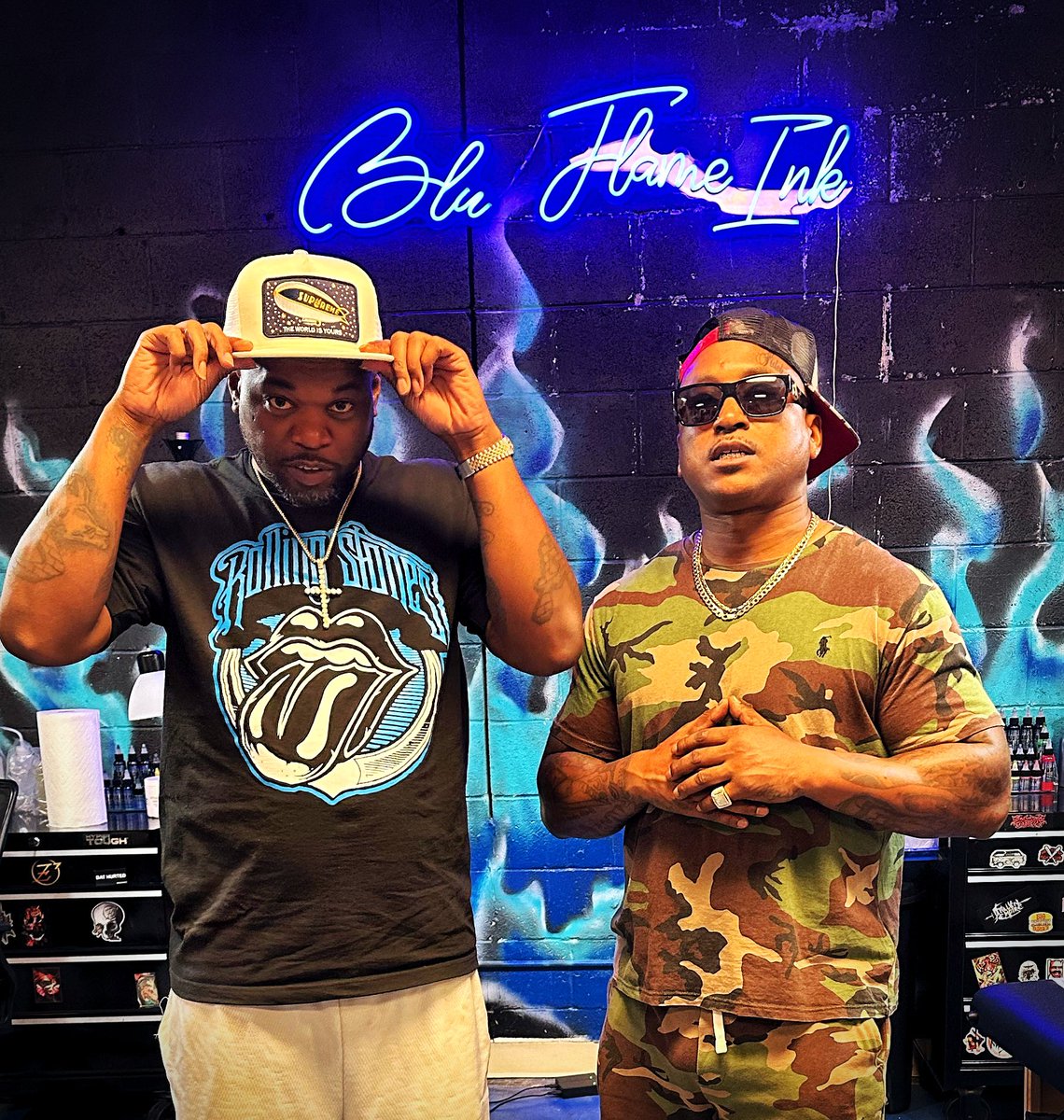 Mane my mf n…..<a href="/GuttaTv/">Gutta</a> Alll Day stopped by and we sat down for the interview!!  Comin out soon!! But shout out to the legend…. You gon’ be big!!!  🔵🔥🔥🔥 #eazyface #guttatv #bluflameink #BFE #littlerock #motion