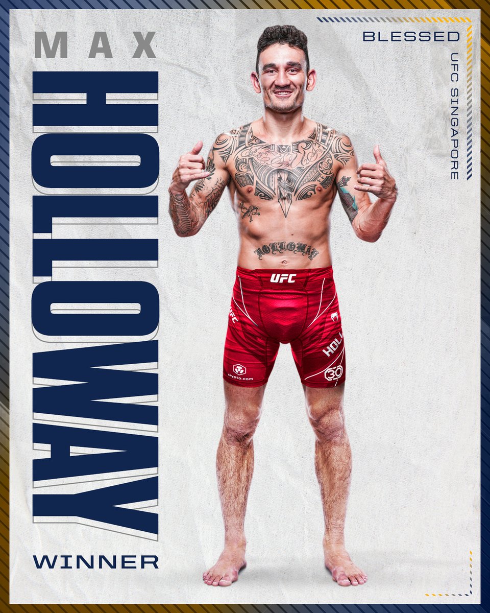MAX HOLLOWAY WITH A HUGE KO VS. TKZ 💥 #UFCSingapore