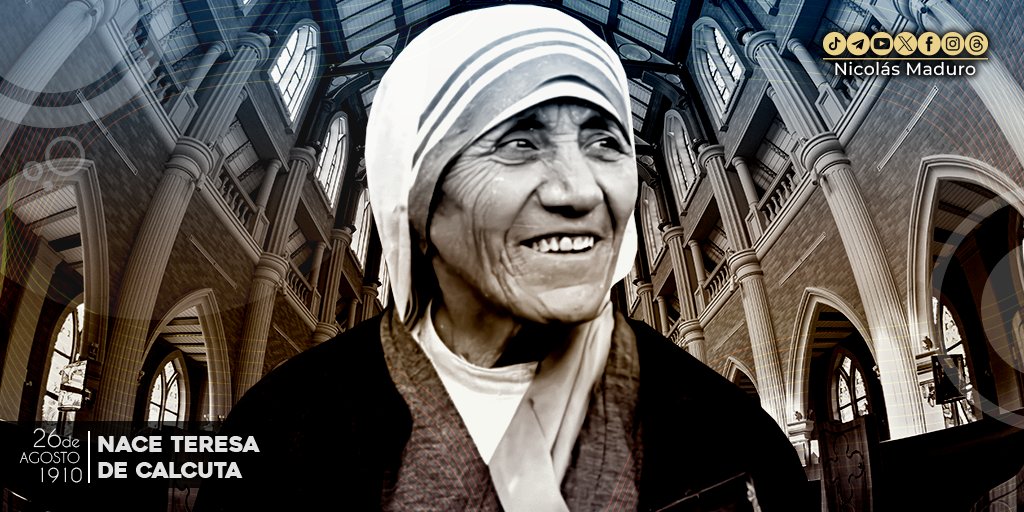 En el mundo se conmemora los 113 años del nacimiento de Santa Teresa de Calcuta, fundadora de la hermandad “Misioneras de la Caridad” y Premio Nobel de la Paz, admirada por su servicio a los pobres y desamparados, su mensaje es un llamado al amor, a la humildad y la solidaridad.