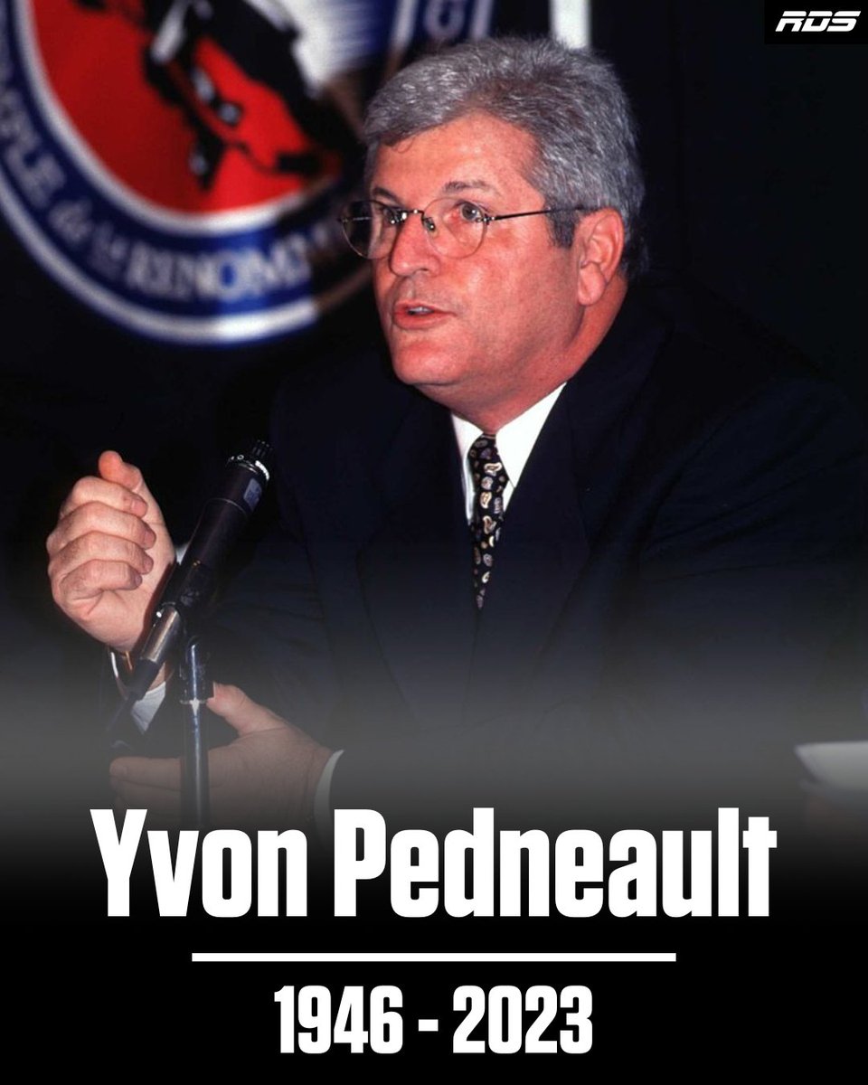 RDSca's tweet photo. Triste nouvelle dans le monde du hockey, monsieur Yvon Pedneault est décédé ce matin🕊️

https://t.co/6ofkoJoLNS https://t.co/HI28TVW9QX