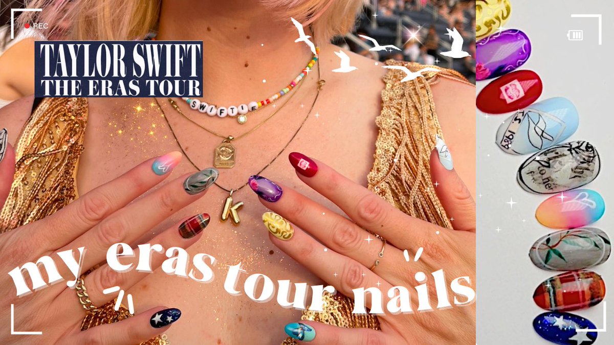 MY ERAS TOUR NAILS!!!!!!!!!!
And here is my YouTube vid of how i did each one! 

youtu.be/kwxmHkeL_-4?si…

  #ErasTour #erasnails #TaylorSwiftErasTour #TaylorSwift