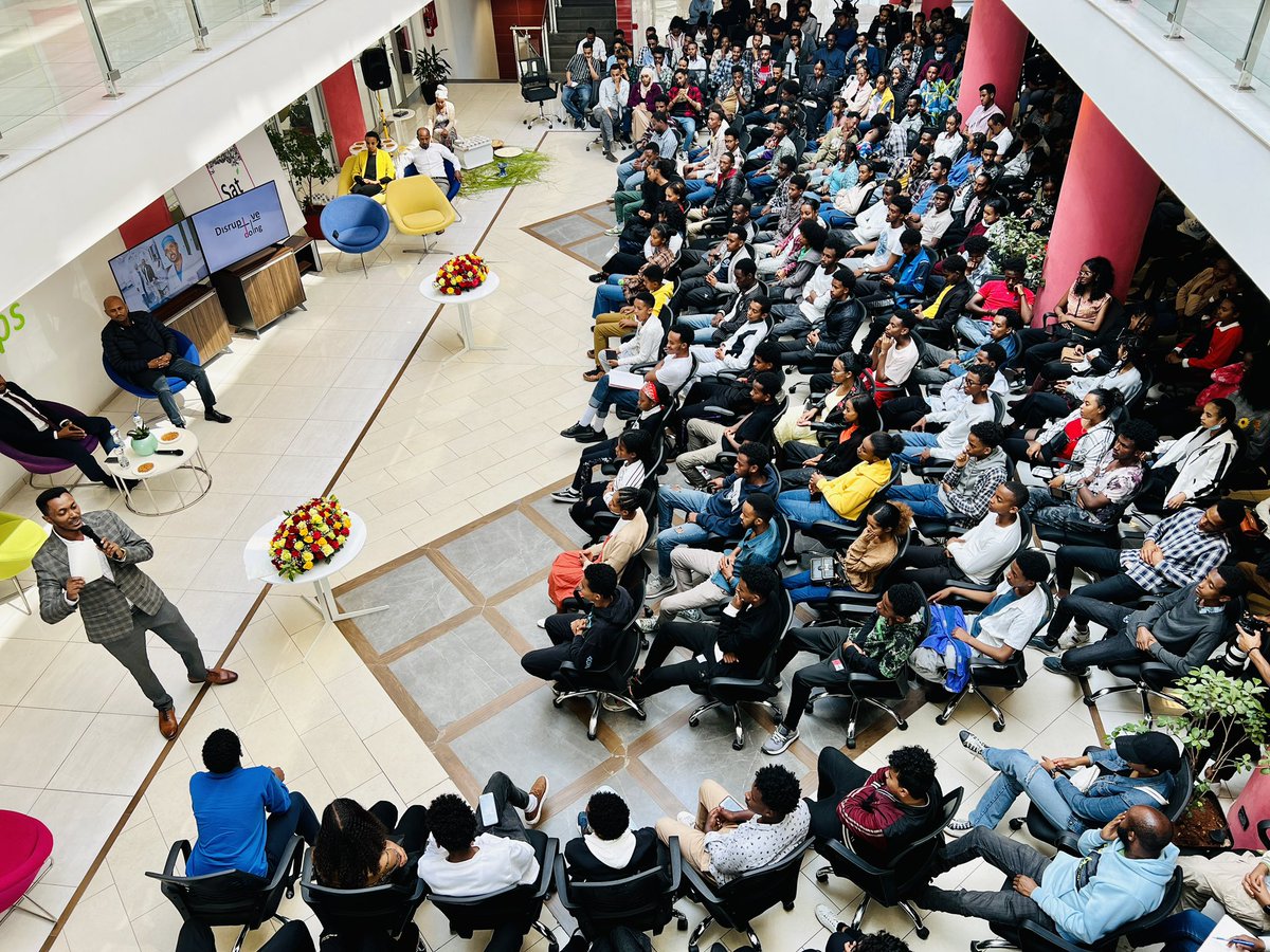 DanEnergyET's tweet photo. Dr Wondwossen Tekle @wondeasa, appreciated #SatSquare and suggested the youth to make the best of it. He advised to choose well, be readily adaptable and have an enduring discipline! @DanEnergyET https://t.co/NDqxCphnXJ