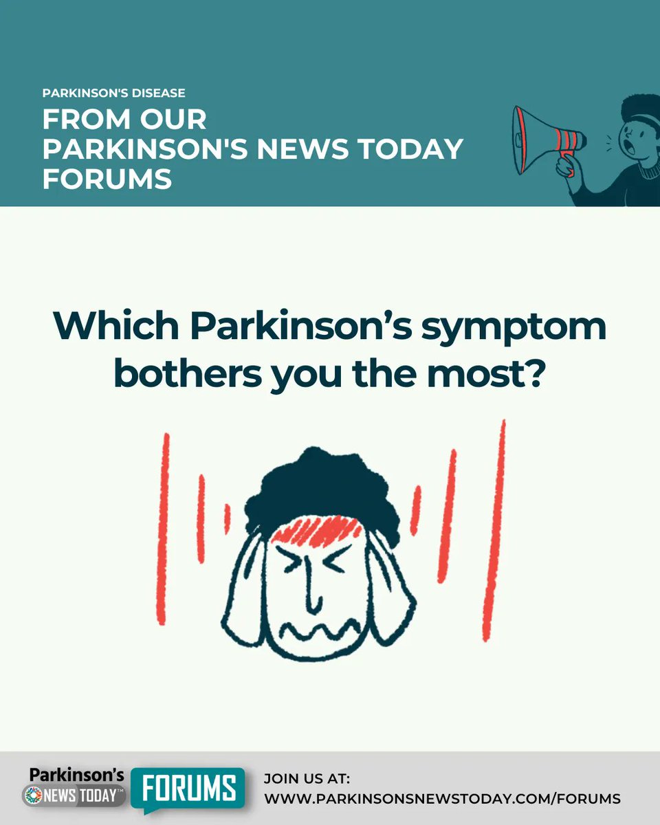 parkinsonstory's tweet photo. Is there one particular symptom that affects your life the most? Share it with us in our forums. https://t.co/4Ztg2cEOOE

#parkinsonssymptoms #parkinsonsdiseaseresearch #parkinsonsdisease #livingwithparkinsons #parkinsonsforums https://t.co/v82BGlwo65