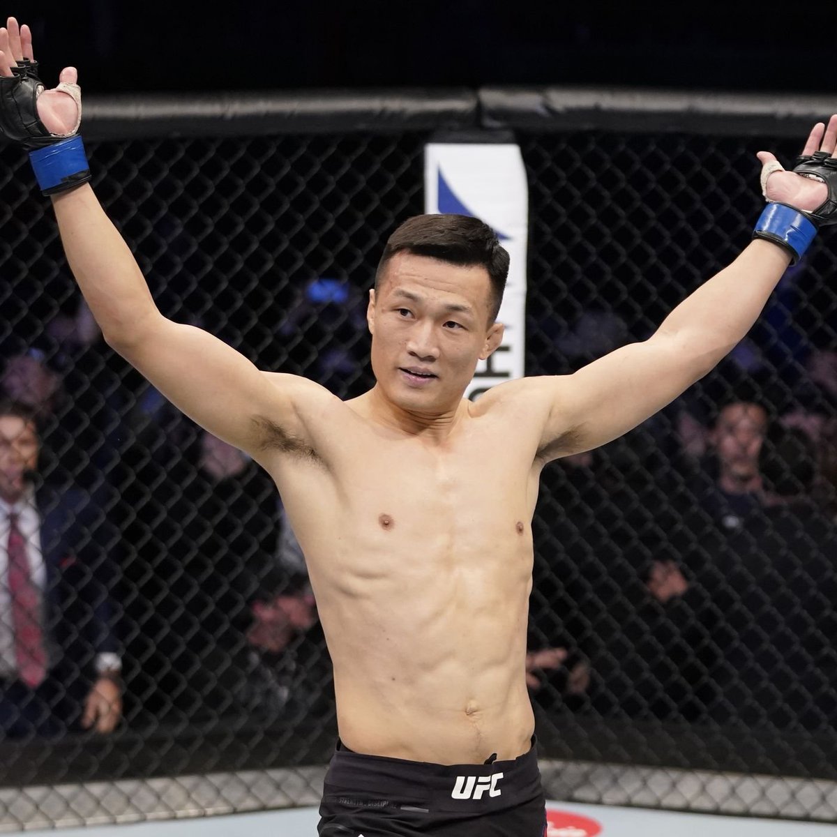 MMAHistoryToday's tweet photo. The Korean Zombie has officially retired from the sport.

He went out the only way he knows how to go out.

Swinging until the end. That's why he's beloved. https://t.co/ypxkqV0fLD