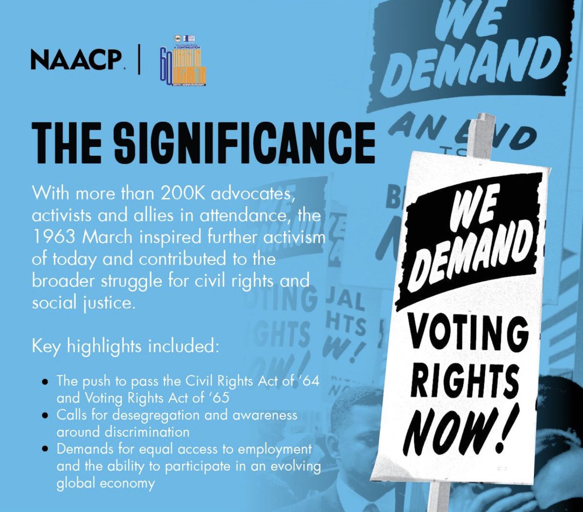 The March on Washington was 60 years ago today.