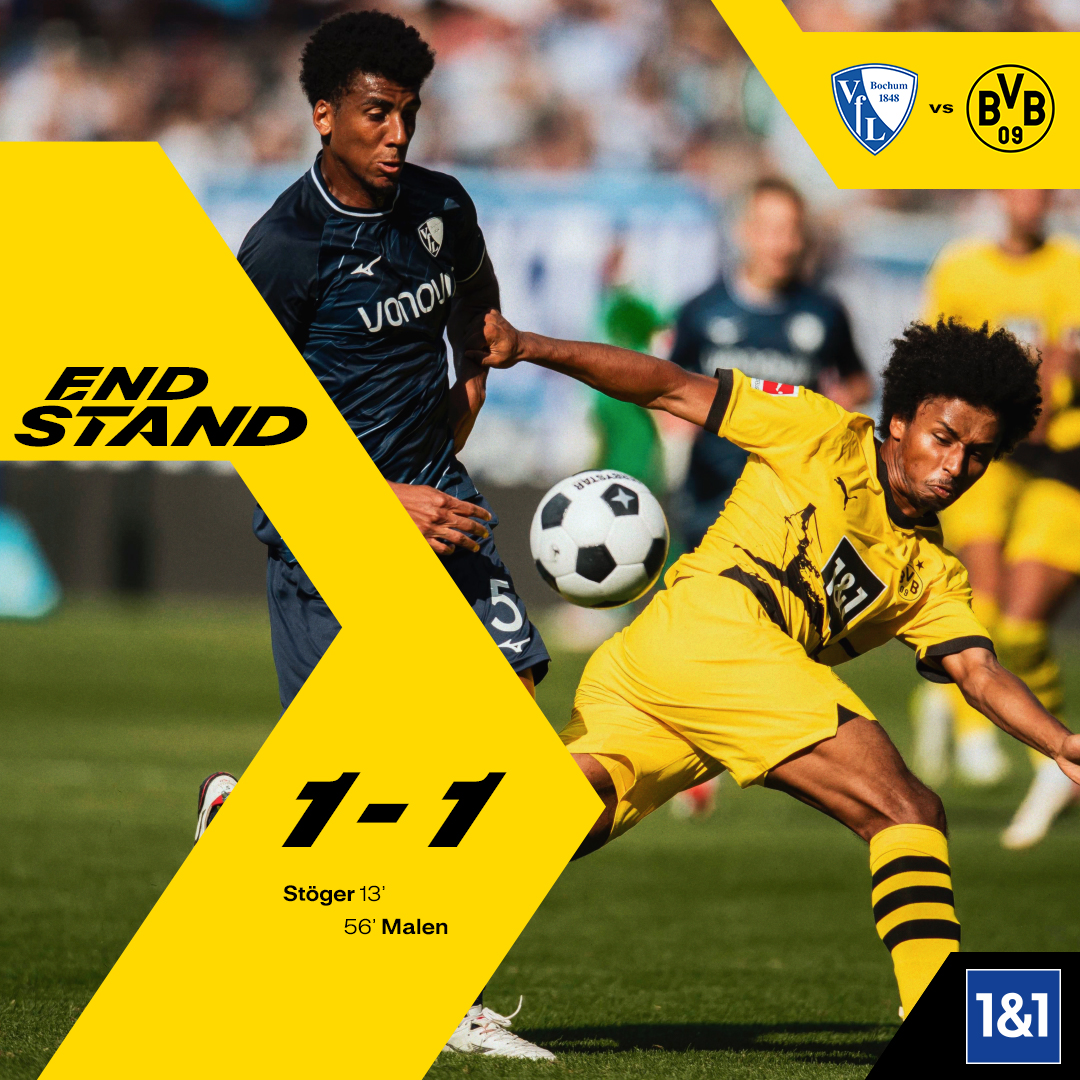 BVB's tweet photo. Erneutes 1:1 in Bochum. #BOCBVB https://t.co/WUf4jgViwj