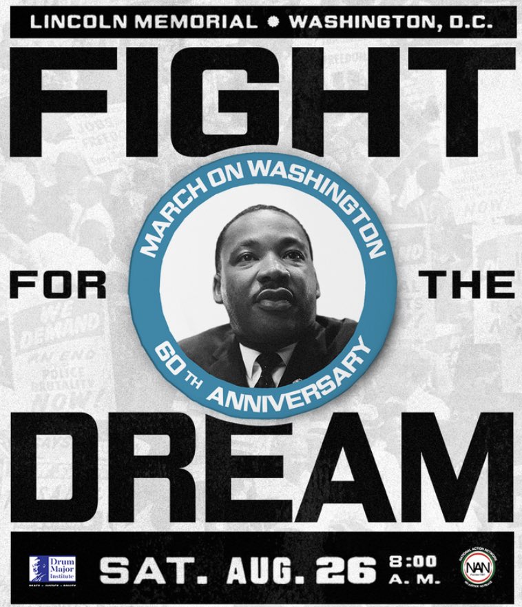 DWStweets's tweet photo. I'll speak at today's March On Washington. It's 60 years since Dr. King's "I Have a Dream" speech, and our fight for true justice &amp; equality continues. After @SCOTUS setbacks, let's unite against suppression, hate &amp; injustice. Join us today in Washington, D.C. #march60 #MOW60 https://t.co/7MZgTturzg