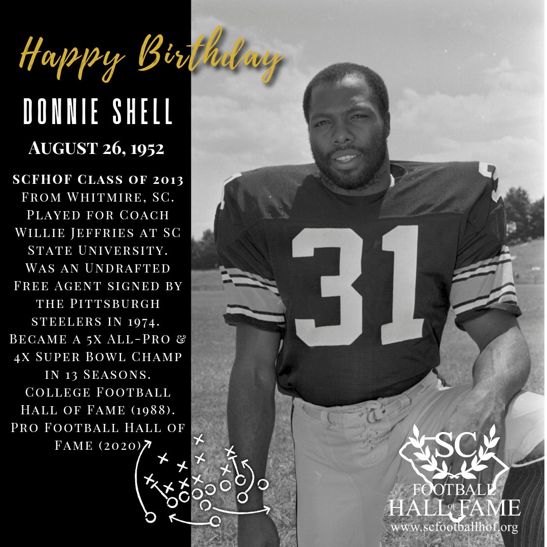 SCFootballHOF's tweet image. Happy Birthday to @SCState_Fb legend &amp;amp; #SCFHOF13 Inductee @donnie_shell!! @ProFootballHOF #Whitmire #SCPros #SCMade 
scfootballhof.org/inductees/indu…