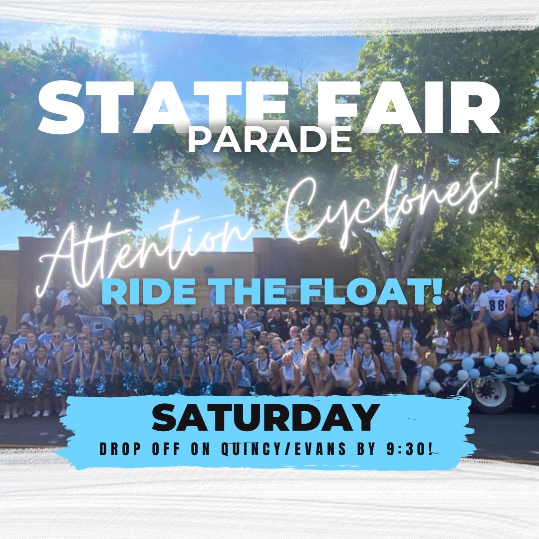 cyclonespwhs's tweet image. Students! Get to the parade and fill this float! #cyclonepride