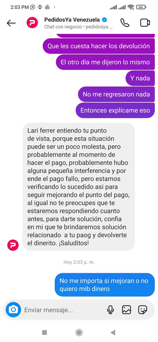 Lari__Ferrer's tweet photo. @pedidosya quiero la devolución de mi dinero. No sean LADRONES https://t.co/dXgCGjaSmB