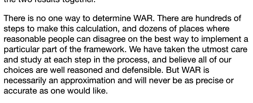 cstephens_7's tweet photo. @JeffPassan If you’ve watched the entirety of the season for dodgers and braves you’d understand why more people are pushing for Matt Olson. 

All these writers with these random cherry picked stats lol 

I love how WAR is explained btw lmfaooooo 

“ there is no one way to determine war” https://t.co/L7WeVNbADg