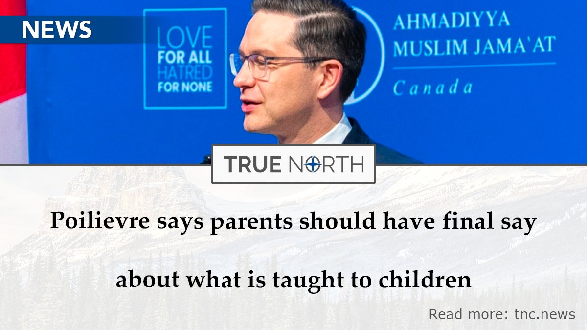 Conservative Party of Canada leader Pierre Poilievre said parents should have the final say over what is taught to their kids in schools, saying, “parental rights come before the government’s rights.”

Read more: tnc.news/2023/08/25/poi…