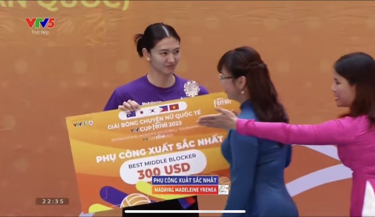 volleytrails's tweet photo. JUST IN: Congratulations to Maddie Madzilla Madayag, Best Middle Blocker! #VTVCup2023 https://t.co/AdzHKitJTA
