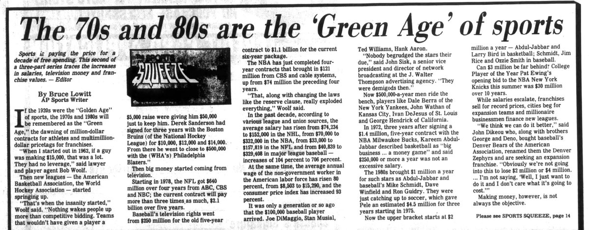 77Blazers's tweet photo. Aug 26 1985 - @trailblazers players #JimPaxson and #MychalThompson are listed as top paying athletes for 1984/85 season.
#RipCity https://t.co/KtYk5iQVeH