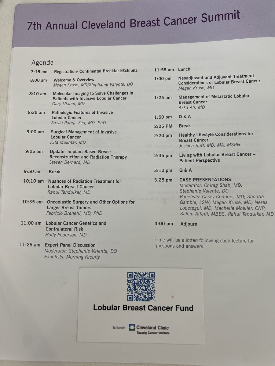 Susan MacDonald (@smacdon932) on Twitter photo Cleveland Clinic had great Lobular Breast Cancer Symposium with expert speakers enlightening all about this unique cancer. Recording will be available. Thanks to <a href="/ClevelandClinic/">Cleveland Clinic</a> <a href="/MeganKruseMD/">Megan Kruse</a> <a href="/DrStephValente/">Stephanie Valente</a> <a href="/jamecancerdoc/">Jame Abraham, MD, FACP</a> #lobular Cleveland Clinic had great Lobular Breast Cancer Symposium with expert speakers enlightening all about this unique cancer. Recording will be available. Thanks to <a href="/ClevelandClinic/">Cleveland Clinic</a> <a href="/MeganKruseMD/">Megan Kruse</a> <a href="/DrStephValente/">Stephanie Valente</a> <a href="/jamecancerdoc/">Jame Abraham, MD, FACP</a> #lobular