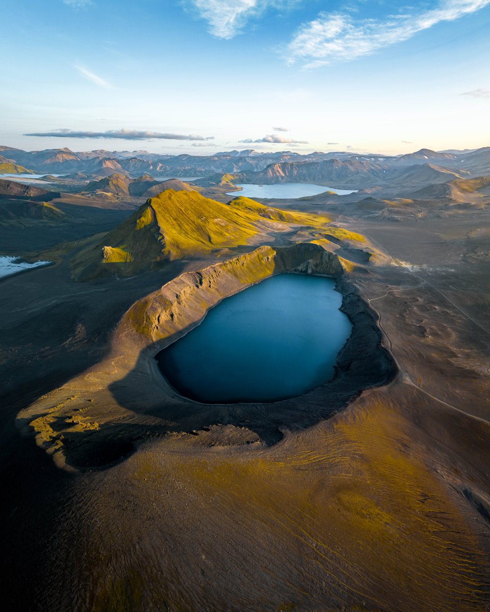 Got back from another week in Iceland. Unworldly landscapes all around!😍 #iceland #drone #sunset #photography