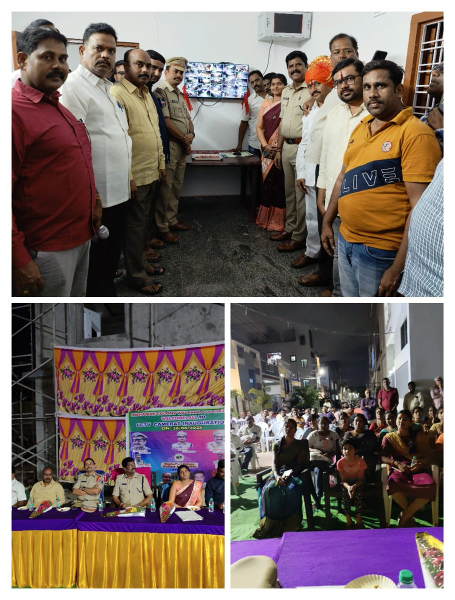 Vanasthaliprmps's tweet photo. Good evening sir, today 24 cctv cameras inaugurated Acp sir at snehapuri colony injapur, and also conducted community poling with the colony people. Local corporator Srilatha Gouthami reddy , colony president Ramreddy and Ravinder reddy , Bhaskera chary and Nayak. https://t.co/ijUBjLUrNf