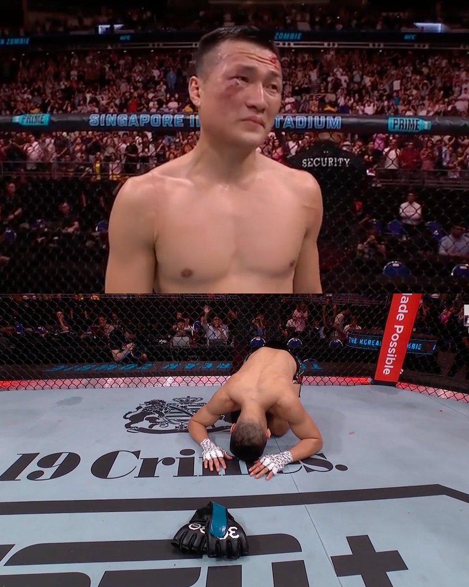 Captind57's tweet photo. What an amazing career and truly one of the best mma fighters of all time #UFCSingapore @ufc https://t.co/xp4xoHW8Vl