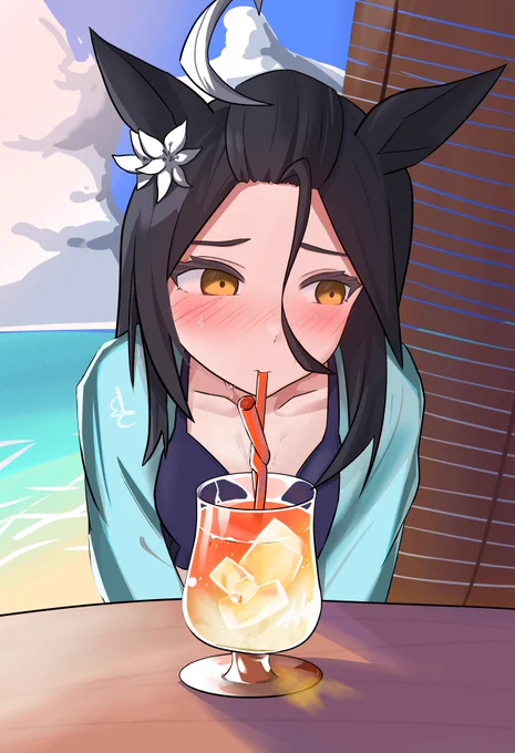 カフェの海水浴デート④