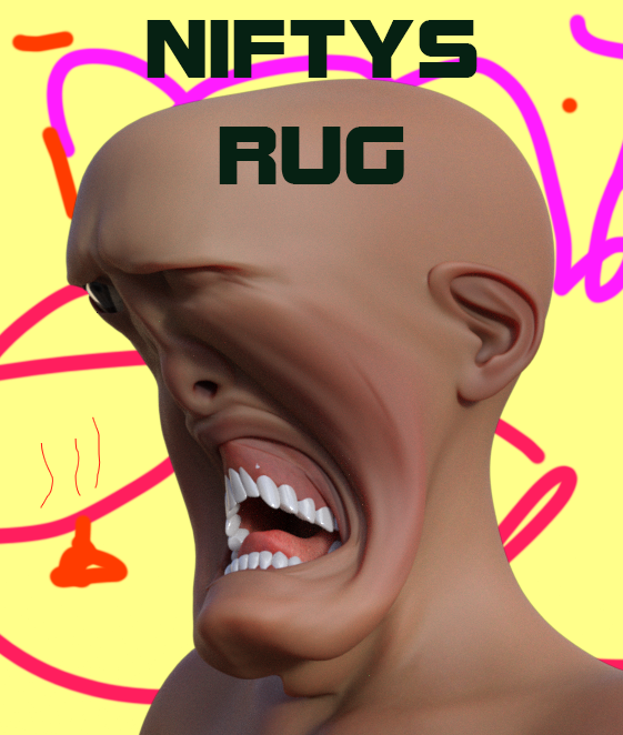TheFoodMage's tweet photo. This that shit I was talm' bout.
I knew #Niftys was straight ass. Look at this bitch ass #rugpull, if you did the math like I was posting about, all you would do is lose money and 'wait for announcements' from a dead company.
Here's an NFT from me, it's called 'kiss my ass' https://t.co/xzwDhhiT0i