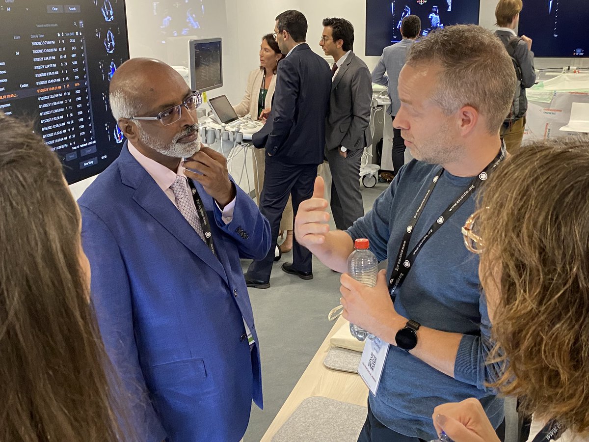Mani Vannan, MD, Piedmont Heart Institute, explains new AI-based workflow cardiac ultrasound system Siemens unveiled at #ESCcongress Acuson Origin AI knows anatomy it is looking at and can finish the next steps for measurements More - cardiovascularbusiness.com/topics/cardiac… #cardiotwitter