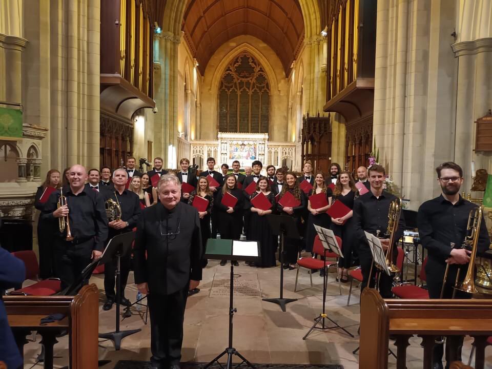 jonathanwcorry's tweet image. Great evening with Insieme Brass at the Charles Wood festival @CW_Armagh conducted by @davidhconductor MBE. Performed Gloria (Rutter) and Michael - fanfare setting (Howells) #choralmusic #brass #rutter #howells #Armagh #CharlesWood